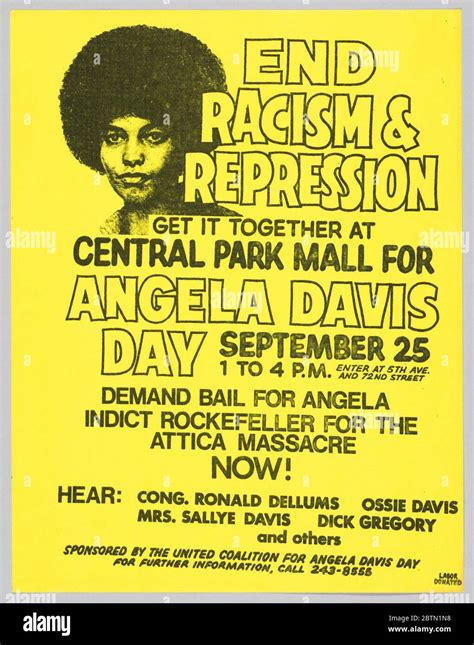 Flyer Promoting A Rally For Angela Davis Day This Flyer Advertises A