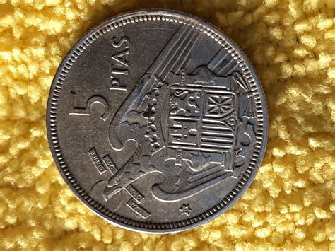 Spain 1957 5 Pesetas Ptas Coin Collectors Weekly