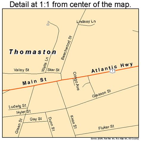 Thomaston Maine Street Map 2376330