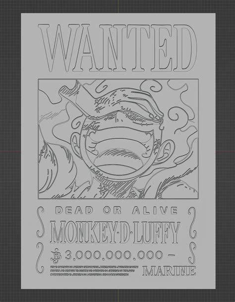 Fichier Stl Luffy Gear Five Avis De Recherche・design à Télécharger Et