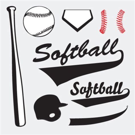 Download High Quality Softball Clipart Vector Transparent Png Images