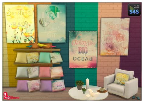 Lintharas Sims 4 Paintings Cushions Walls Dreamscape • Sims 4