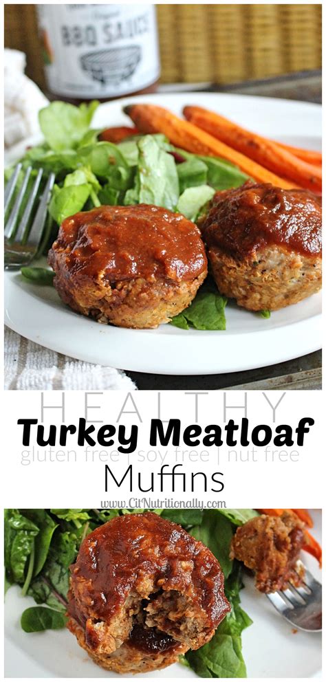 Ball up all of the meat mixture and place on a foil lined baking sheet, then form it into a loaf shape, about 8 inches x 4 inches in shape. Healthy Turkey Meatloaf Muffins - Chelsey Amer | Recipe ...