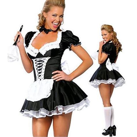 2018 Sexy Maid Cosplay Halloween Costumes For Women Alice In Wonderland
