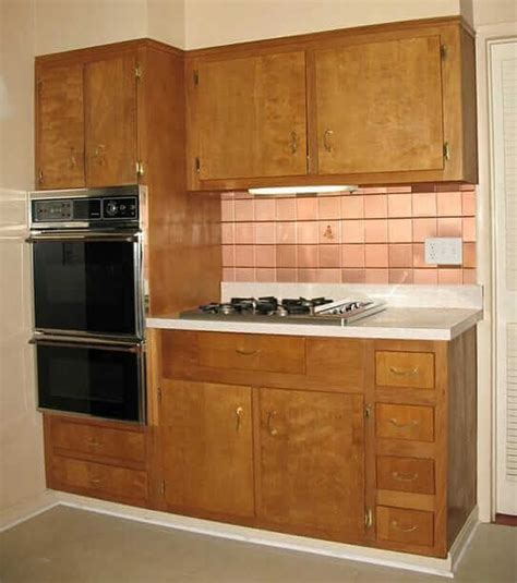 Kitchen cabinets are readily available in many different sizes. Wood kitchen cabinets in the 1950s and 1960s - "unitized ...