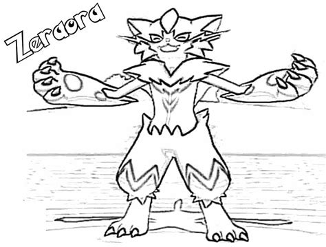 Pokemon Zeraora Coloring Pages Coloring Cool