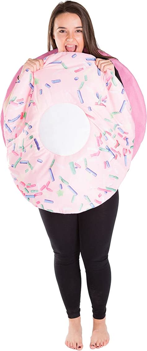 Bodysocks Fancy Dress Pink Donut With Sprinkles Costume For Adults One Size