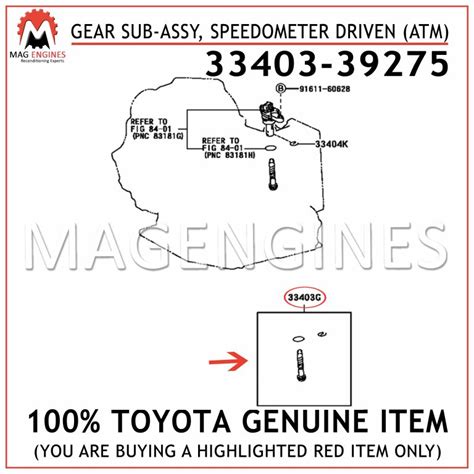 Toyota Genuine Gear Sub Assy Speedometer Driven Atm