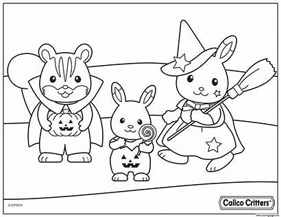 Coloring Pages Calico Critters Halloween Costumes Printable