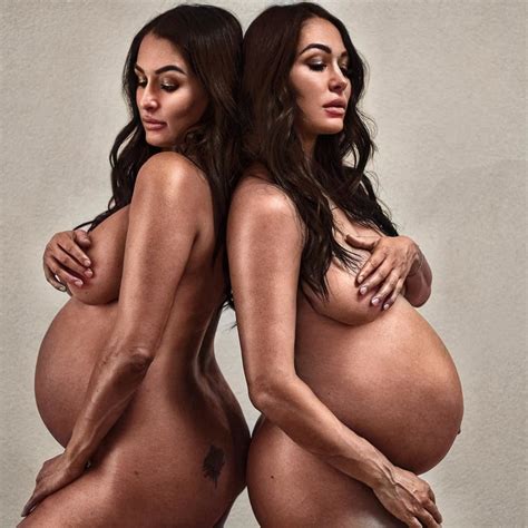 See And Save As Nikki And Brie Bella Nude Pregnancy Photoshoot Porn