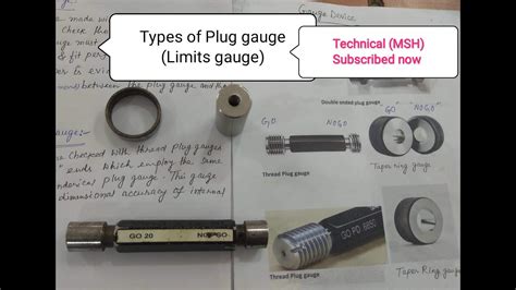 Types Of Plug Gaugelimit Gaugesprogressivetaper Plug Gauge Iti