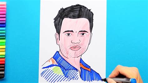 How To Draw Rohit Sharma Indian Cricket Players Youtube