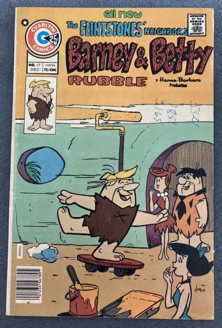 charlton comics hanna barbera flintstones barney and betty rubble 17 vg cond eur 3 66
