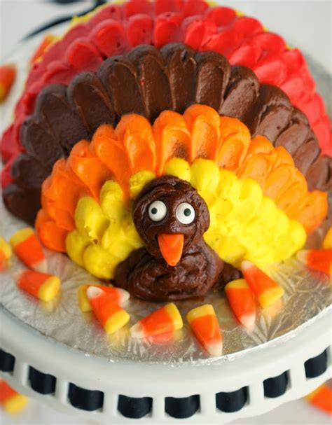 Use this cake decorating tutorial to learn how to make a cute turkey cake for dessert on thanksgiving. Half Baked: Turkey Cake Tutorial