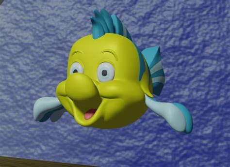 Stl File Flounder Little Mermaid・3d Printer Design To Download・cults