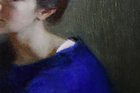 Ksenya Istomina Portrait In Blue 21st Century Contemporary Oil