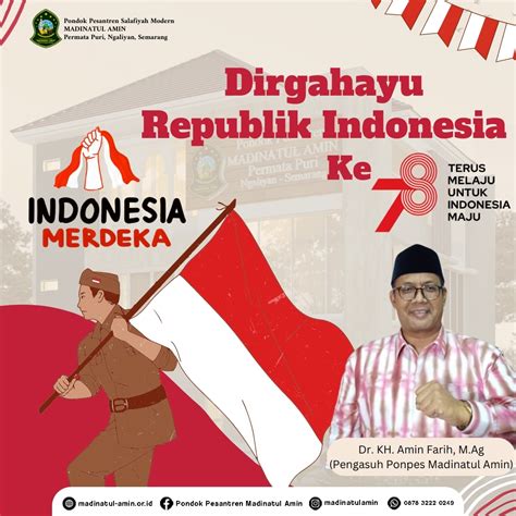 Dirgahayu Republik Indonesia Ke 78 Tahun Madinatul Amin