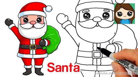 How To Draw Santa Claus Easy Youtube