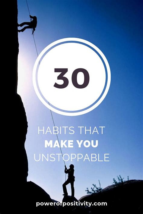 30 Habits That Make You Unstoppable | Habits, Positive habits, Thoughts and feelings
