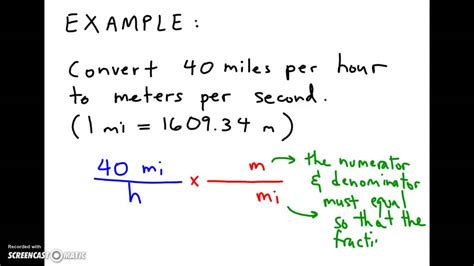 Converting Mih To Ms Youtube