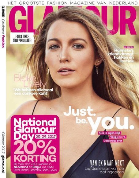 Blake Lively Glamour Magazine October 2017 Cover Photo Netherlands