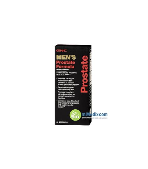 gnc men s prostate formula 60 softgels m