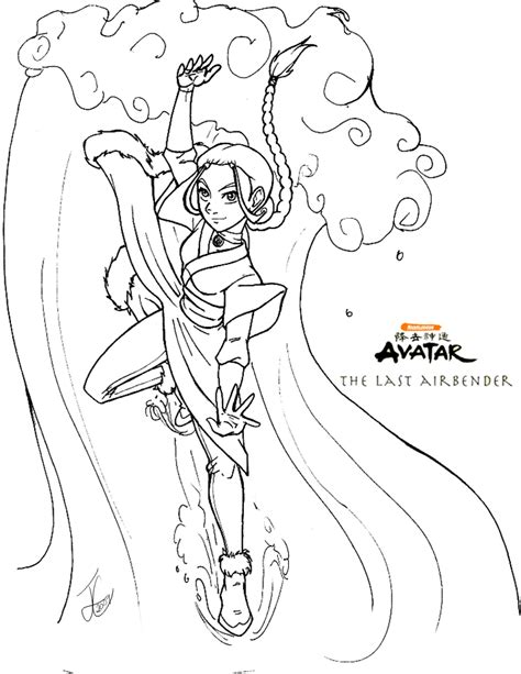 Get hold of these colouring sheets that are full of avatar the last airbender images and offer them to your kid. AtLA - Katara Coloring Page by DelusionalHell