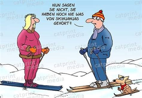 Skifahren Lustig Comic