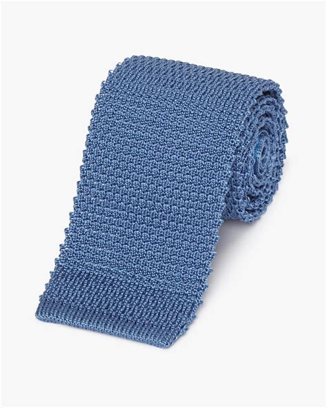 Gitman Bros Silk Knit Blue Tie