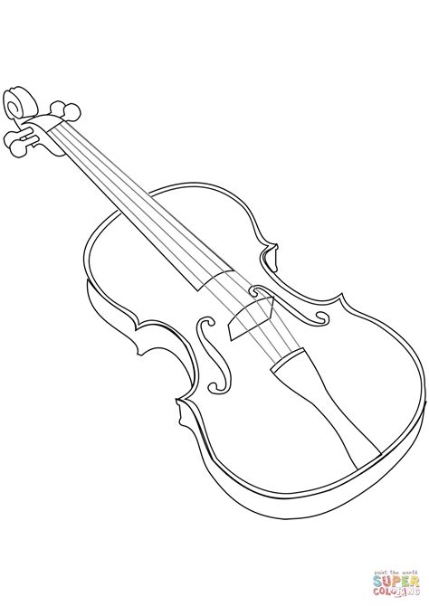 Icolor Music Violincoloring Book Pages Colouring Page