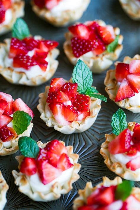 Blanched almonds, phyllo dough, egg yolks, water, powdered sugar and 1 more. Whipped Feta Strawberry Phyllo Cups - Peas And Crayons