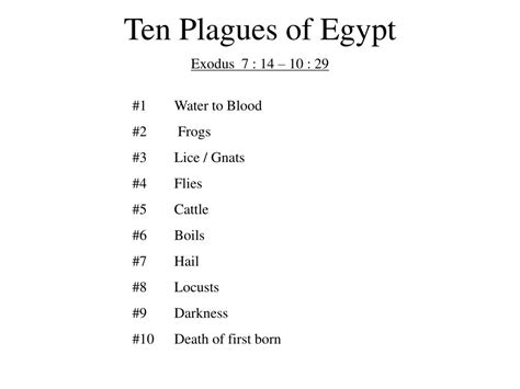 Exodus 10 Plagues Of Egypt