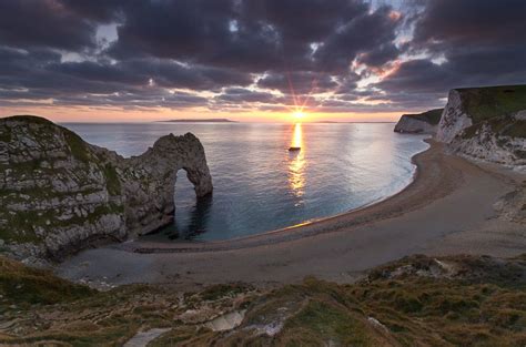 Sunset At Durdle Door Jurassic Coast Dorset England Uk Jurassic