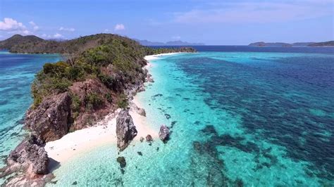 Coron Palawan Malcapuya Island From The Air Youtube
