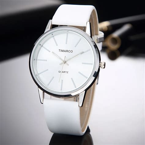 fashion women watches minimalist casual white leather ladies wrist watch simple dress female