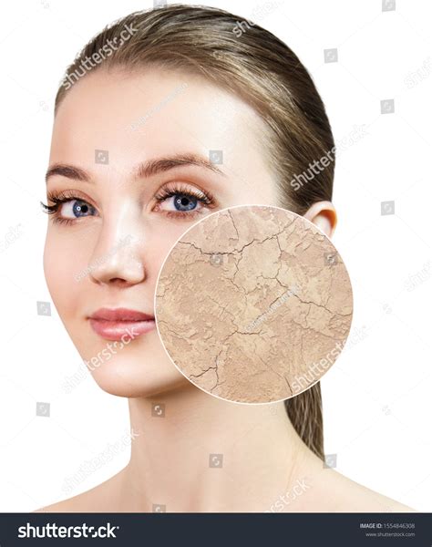 Young Woman Face Zoom Circle Shows Stock Photo 1554846308 Shutterstock