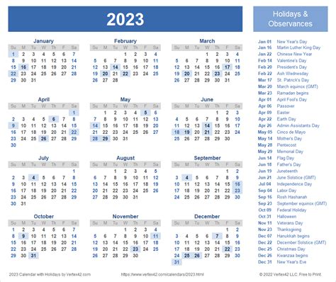 Printable Yearly Calendar With Boxes 2023 Time And Date Calendar 2023