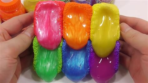 244 Diy Glitter Rainbow Colors Slime Clay Case Learn Colors Slime