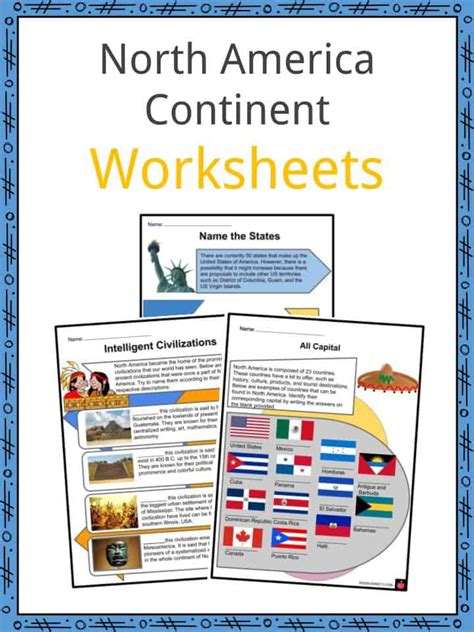 North America Facts Worksheets History Location And Countries For Kids
