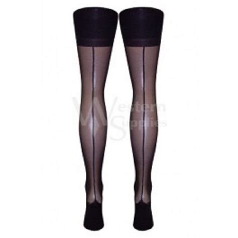 Xl Stiletto Heel Seamed Sheer Gloss Vintage Style Tights Sexy Tights