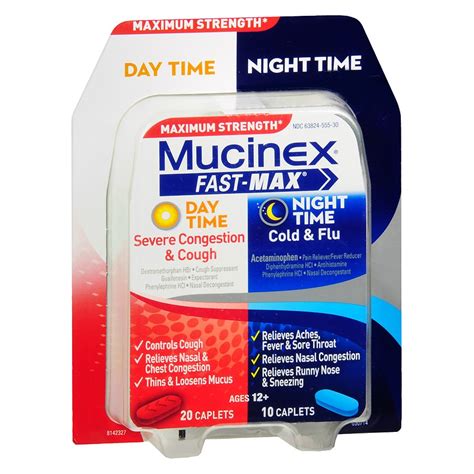 Mucinex Fast Max Day Night Adult Severe Congestion And Cough Cold And Flu Caplets Walgreens