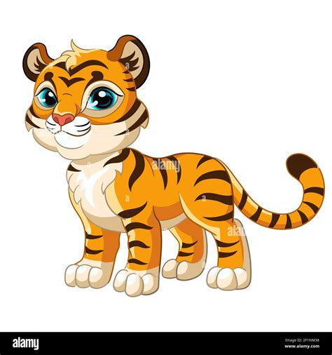 Cartoon Illustration Tiger Standing Hi Res Stock Photography And Images