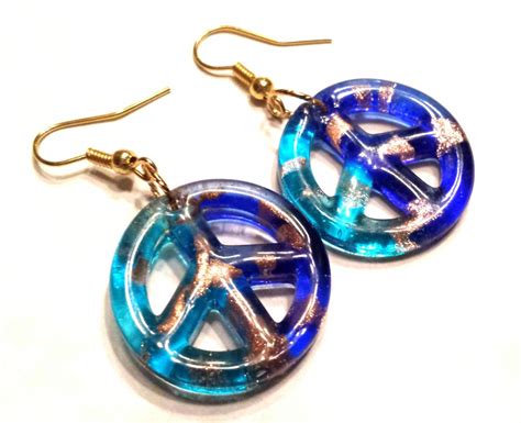 Peace Sign Earrings Hippie Earrings Boho Jewelry Peace