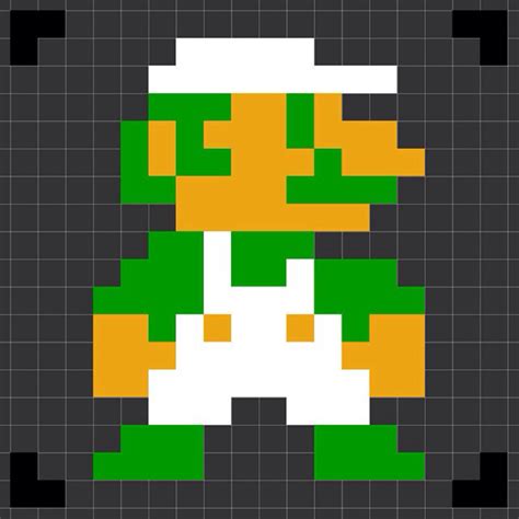 Luigi Pixel Art Grid Spreadsheet Piq Pixel Art Grid 867 The Best Porn