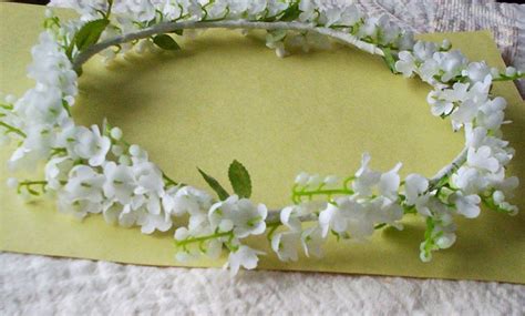 Wedding Flower Crown Lily Of The Valley Bridal Veil Etsy