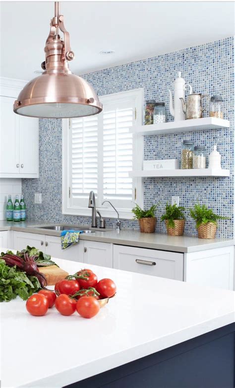 Navy Tile Trend Alert Blue Backsplash Stylish Kitchen