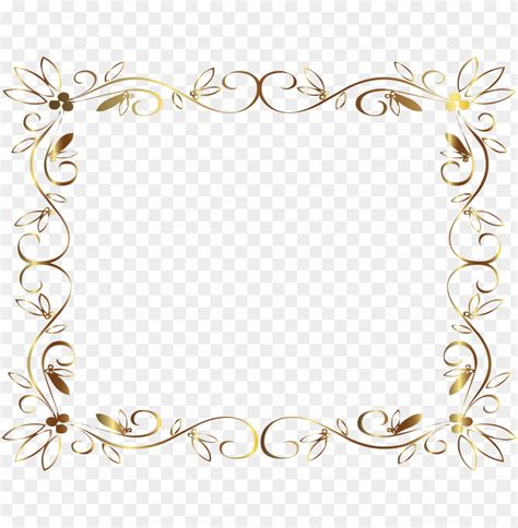 Delicate Gold Frame Marcos Para Invitaciones De Boda Png Image With