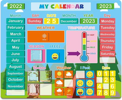 Daily Magnetic Calendar For Kids 2021 Magnetic Educational Toy For