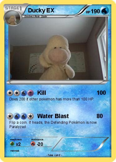 Pokémon Ducky Ex 1 1 Kill My Pokemon Card