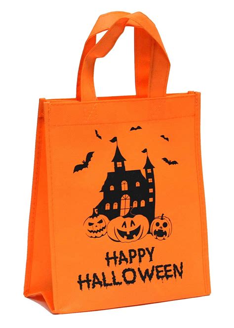 100 Pack Halloween Trick Or Treat Candy Bag Reusable Grocery Candy Goodie Totes Baggies Party